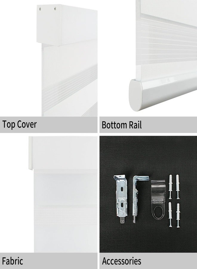 Arlo Blinds ستائر أرلو زيبرا الدوارة، ترشيح الضوء، لاسلكية، 24 بوصة عرض × 60 بوصة ارتفاع، لون أبيض ناصع، ستائر نوافذ أفقية - Image 5